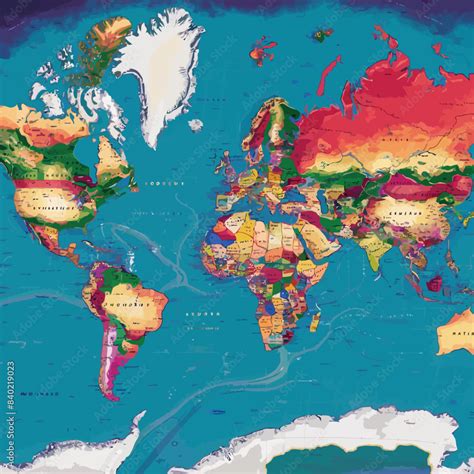 World Map with Colors 的图像结果