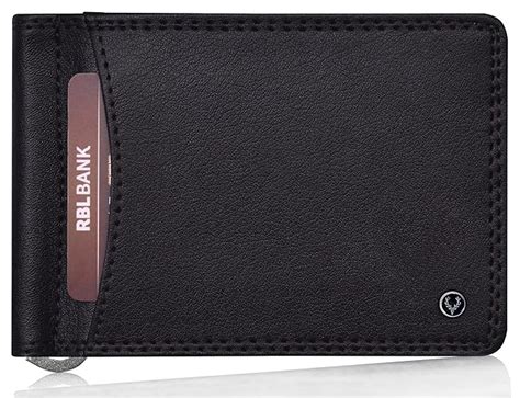 Buy Allen Solly Men's Money Clip Leather Bi-Fold Slim Wallet with Card ...