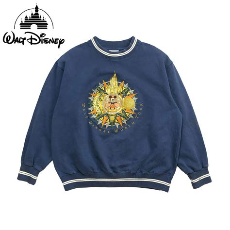 90S ヴィンテージ ディズニーハリウッドスタジオ MGMスタジオ 4パークス ワールドツアー 刺繍 スウェット トレーナー メンズL 古着 ...