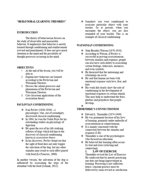 Image result for Behavioral Theory Examples