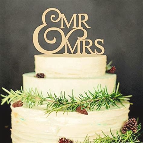 ‘Mr & Mrs' Script Wooden Cake Topper - To Have & to Hold