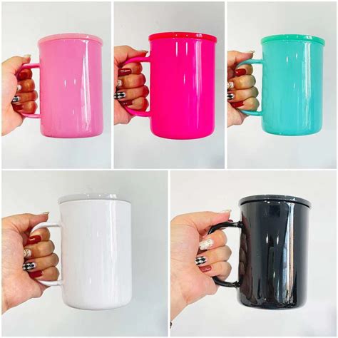 17oz Sublimation Dark-Colored Glass Mug with Handle