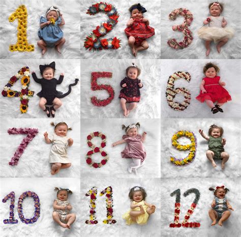 Monthly Baby Photos / Flower Numbers. So cute! Credits: Macy Marshall ...