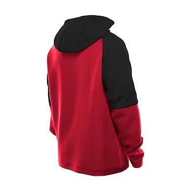 Men's New Era Red Atlanta Falcons Combine Authentic Color Block Raglan ...