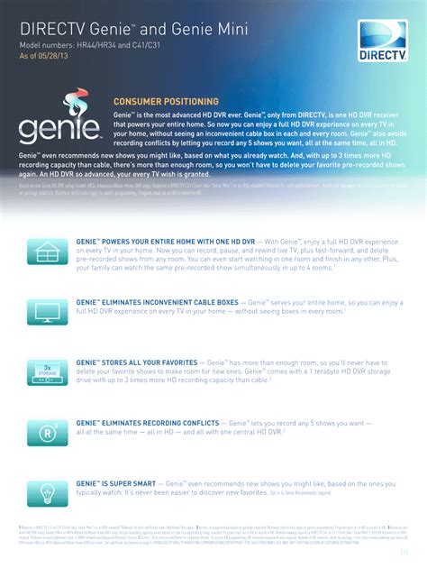 Fillable Online DIRECTV Genie and Genie Mini Fax Email Print - pdfFiller