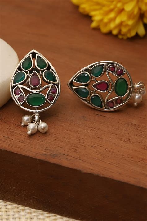 Pink 925 Sterling Silver Earrings