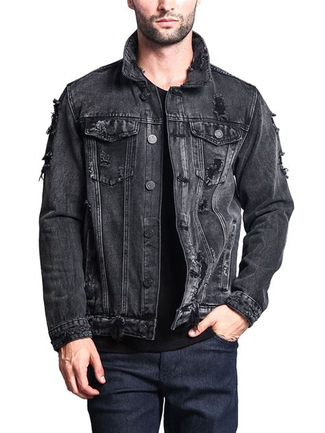 Black Washed Denim Jacket Mens at Elizabeth Ashworth blog