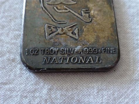 FATHER'S DAY 1982-ONE OUNCE TROY SILVER-.999 FINE-SILVER BAR-NICE ...
