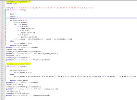 Quicksort Algorithm in Python 的图像结果