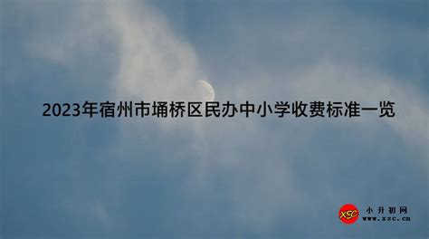 2023年宿州市埇桥区民办中小学收费标准一览_小升初网