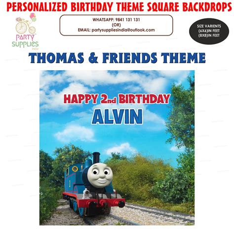 PSI Thomas and Friends Theme Square Backdrop | Party supplies online ...