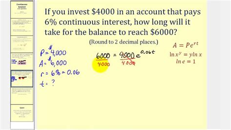 Continuous Compounding Interest Application 的图像结果