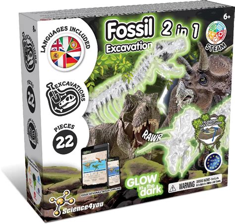 Science4you Dinosaur Fossil Excavation Kit 2 in 1 - India | Ubuy