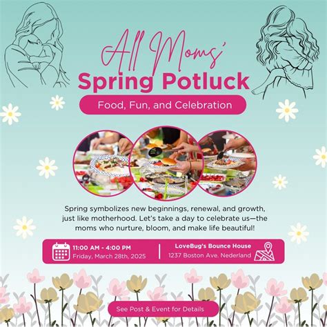 All Moms’ Spring Potluck Celebration, 1237 Boston Avenue, Nederland, TX ...