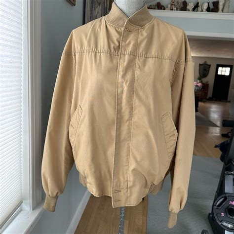 Vintage 90s La Paz Tan Bomber Jacket by Catalina size… - Gem