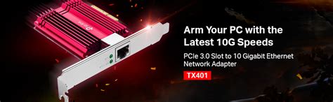 Tp-Link Tx401 10 Gbps Wireless Gigabit Pci Express Network Adapter|Pcie ...