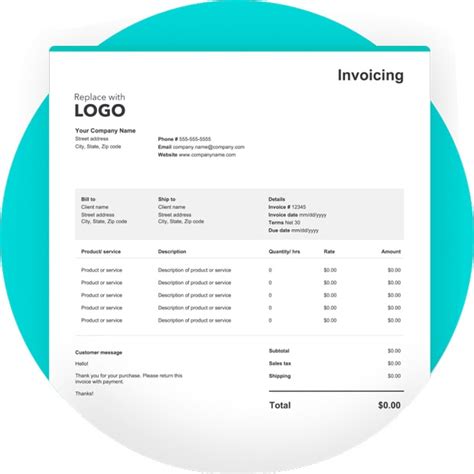 Image result for QuickBooks Invoice Example
