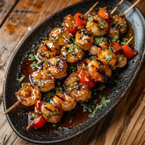 Easy Honey Shrimp Skewer Recipe - Meatydelights