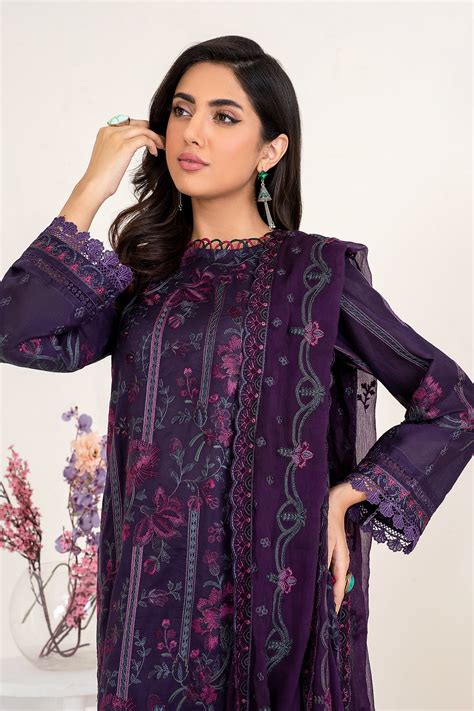 Zarif Eid Lawn Collection 2023 – ZEL 07 Purple Haze – YourLibaas