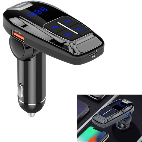 JEDX-BC59 Bluetooth Wireless Car FM Transmitter Mp3 Player PD 3.0 18W ...