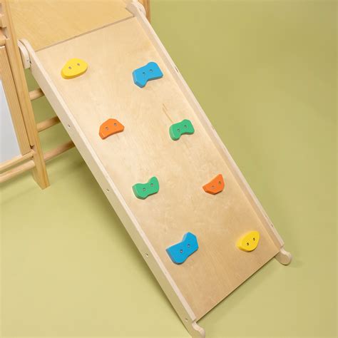 Wooden Indoor Climbing Gym & Swing-Slide by Eduspark Toys