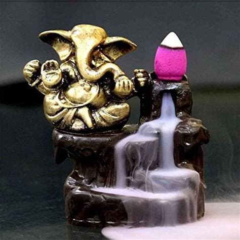 Kunti Craft Meditating Smoke Ganesha Water Fountain Backflow incense ...