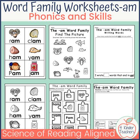 Free Am Word Family Printables