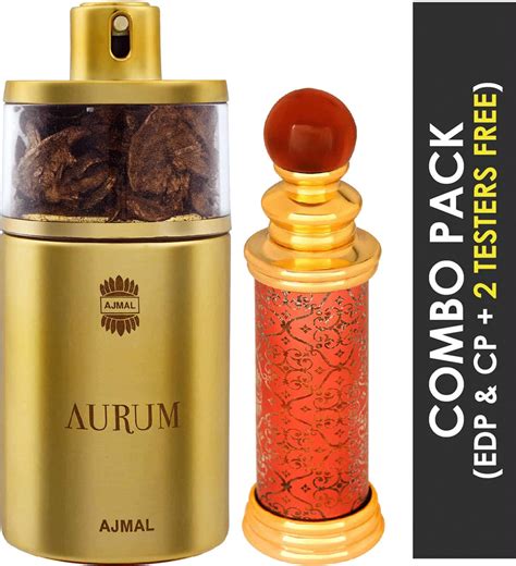 Buy AJMAL AURUM EDP 75ML PERFUME FOR WOMEN AND CLASSIC OUD CP OIL OUDH ...