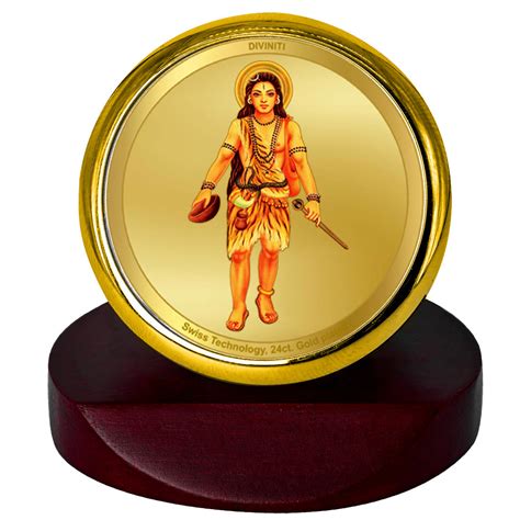 Diviniti 24K Gold Plated Baba Gorakh Nath Frame For Car Dashboard, Hom ...