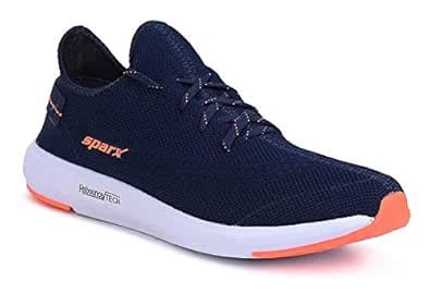 Buy Sparx Mens Sm-482 Navy Blue Neon Orange Running Shoe - 8 UK ...