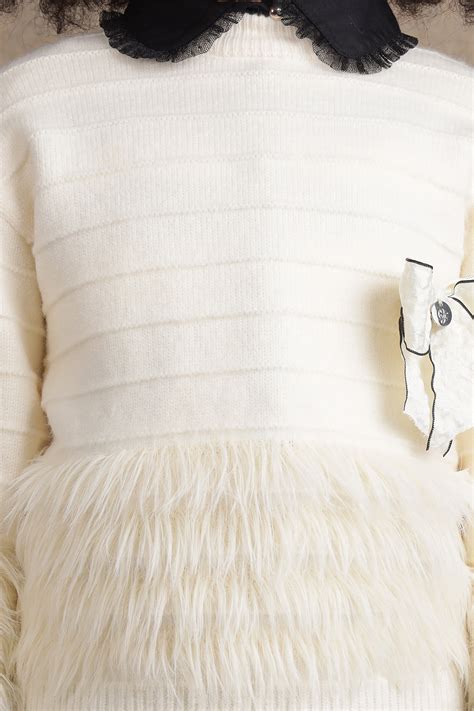 One Friday Girls Off White Solid Sweater