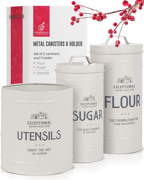 Amazon.com: noonberry Canisters for Kitchen Counter, Set of 4 ...
