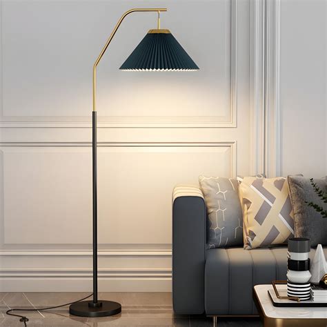 Modern Colorful Floor Lamp Burlap Shade 1 Light Floor Light for Living ...