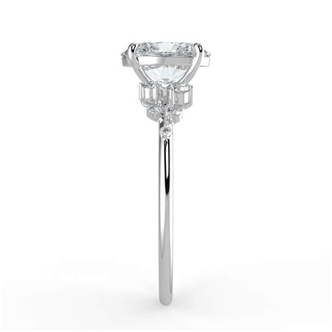 Sofia - 18K WG 1.13 ct Oval Cut Lab Grown Diamond Promise Ring