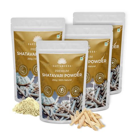Buy SAPTAMVEDA Premium Shatavari Powder, 250 Gm (Pack of 4) Online at ...