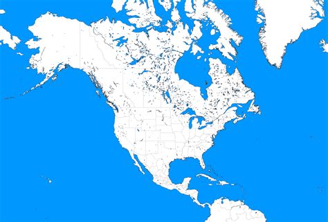 Blank Map Of North America 2013