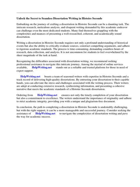 Image result for Dissertation Seconde