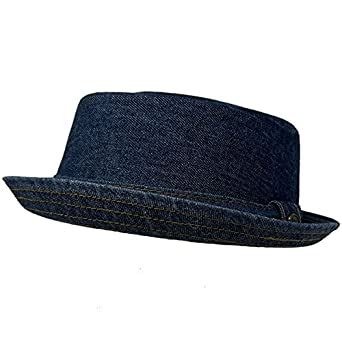 Buy Men's Everyday Cotton All Season Porkpie Boater Derby Fedora Sun ...