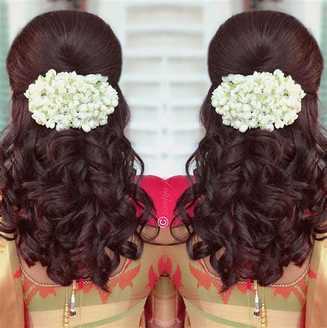 Pin by Radha Shiva on Saree | Bridal hair updo, Bridal hair buns ...
