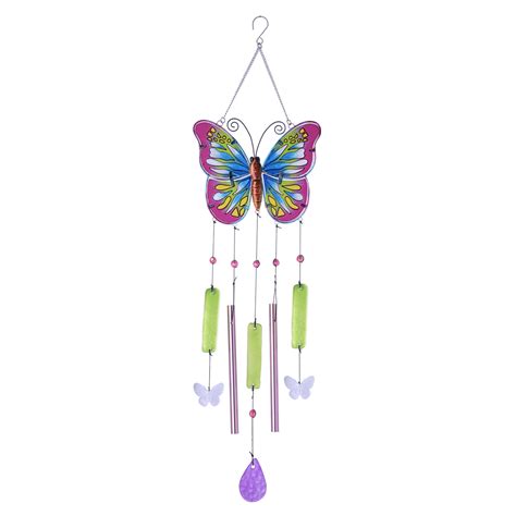 32 inch Hand painted glass butterfly wind chime - Guangzhou Hefu Crafts ...