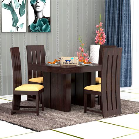 WoodFry Wooden Dining Table 8 Seater | Eight Seater | 1 Table and 8 ...