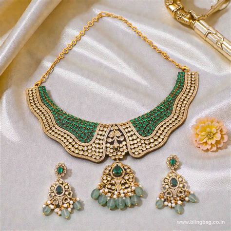 Emerald Zariya Hasli Jewellery Set- New Arrivals – Bling Bag