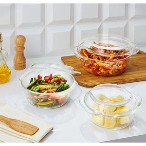 Buy Amazon Brand - Solimo Borosilicate Glass Casserole-Cum-Serving Bowl ...