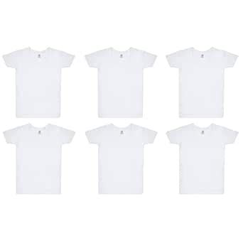 VIP Bonus Junior Kids Combed Cotton White Vest with Sleeve for Boys 8-9 ...