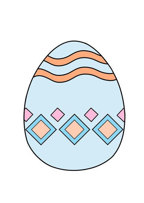 Coloured Easter Egg Template