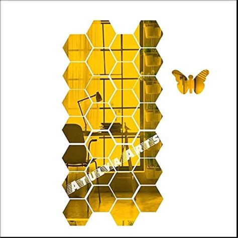 Buy Atulya Arts 3D Acrylic Unframed Mirror Hexagonal Shape Wall ...