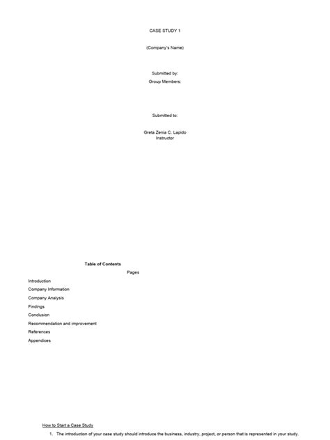 Image result for Example of a Case Study Format