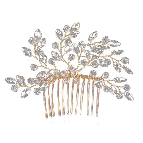 Buy Kuke Hair Comb Glass crystal Wedding Hair Comb Jewelry Costume ...