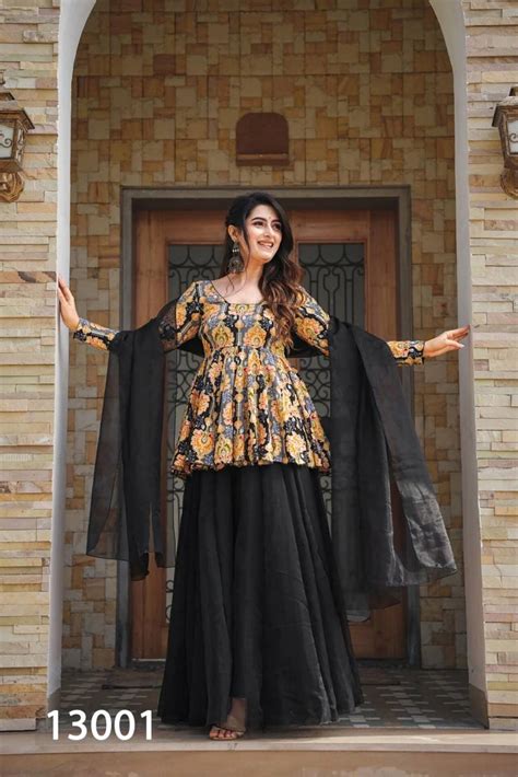 Clora Vol 13 Silk Digital Printed Festival Wear Top Sharara And Dupatta