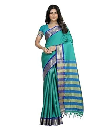 Buy Paramparik Textile Madhuri Dixit Women's Handloom Cotton Silk ...